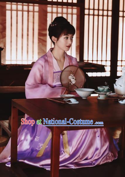 The Story Of MingLan Chinese Ancient Nobility Lady Hanfu Dress Song Dynasty Embroidered Costume for Rich Women