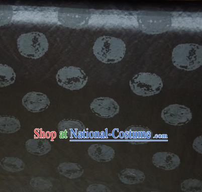 Asian Traditional Fabric Classical Pattern Black Watered Gauze Brocade Satin Silk Material