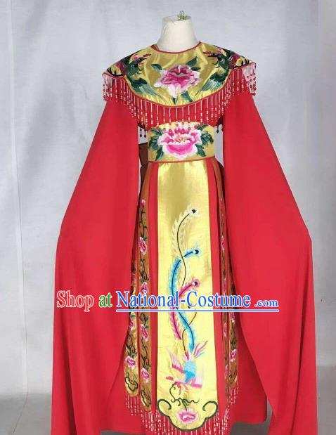 Chinese Traditional Beijing Opera Actress Red Dress Ancient Princess Costume for Women