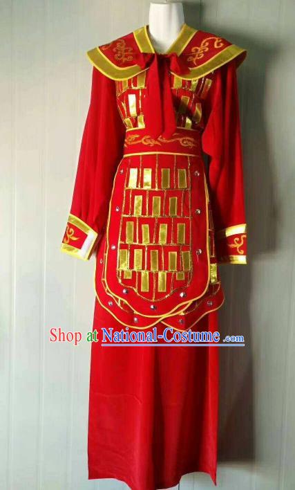 Chinese Traditional Beijing Opera Swordswoman Red Dress Peking Opera Blues Costume for Women