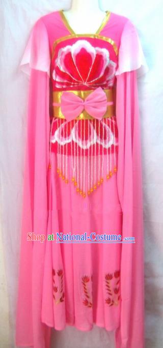 Chinese Traditional Beijing Opera Peri Rosy Dress Ancient Court Maid Embroidered Costume for Women