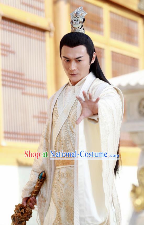 Drama Zhao Yao Chinese Ancient Prince Nobility Childe Swordsman Embroidered Replica Costume for Men