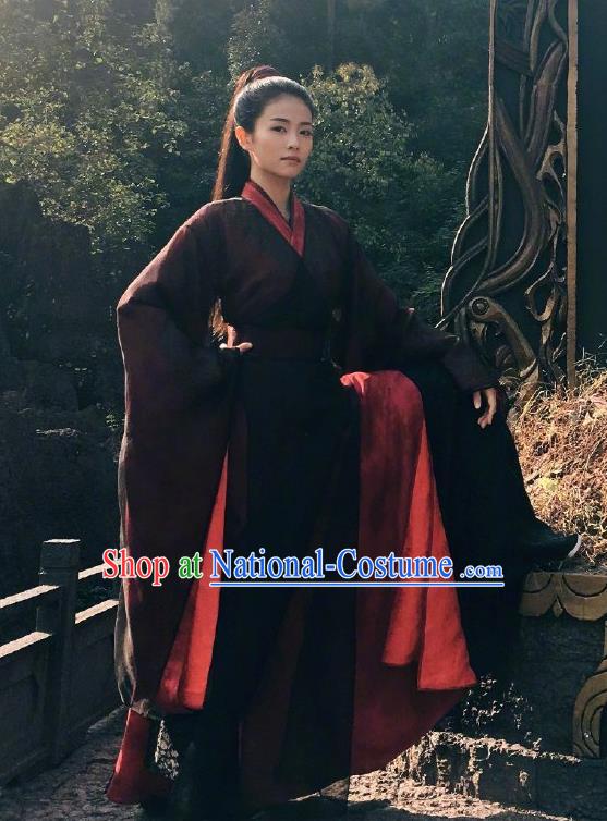 Chinese Drama Zhao Yao Ancient Taoist Nun Swordswoman Female Knight Costume for Women