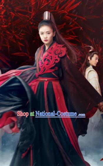 Chinese Drama Zhao Yao Swordswoman Traditional Costume Ancient Female Castellan Hanfu Dress for Women