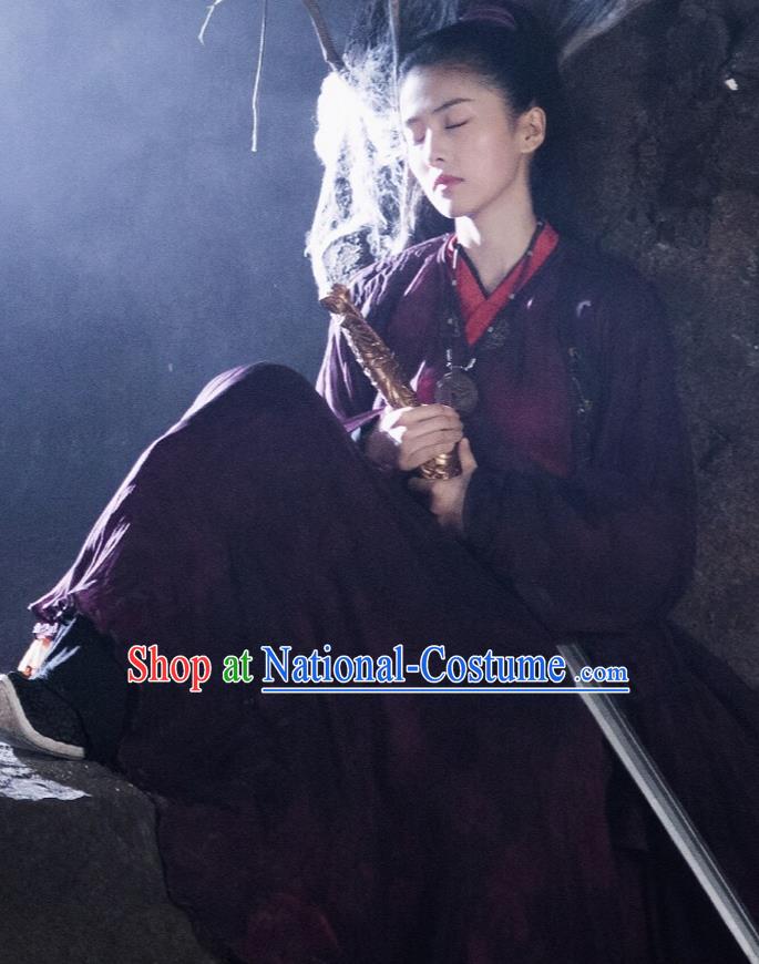 Chinese Ancient Traditional Costume Drama Zhao Yao Nobility Lady Swordswoman Hanfu Dress for Women