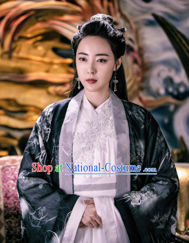 Chinese Ancient Queen Embroidered Hanfu Dress Drama Zhao Yao Swordswoman Traditional Costume for Women