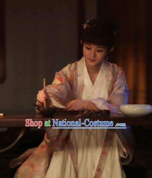 Drama The Story Of MingLan Replica Costume Traditional Chinese Ancient Nobility Lady Embroidered Dress for Women