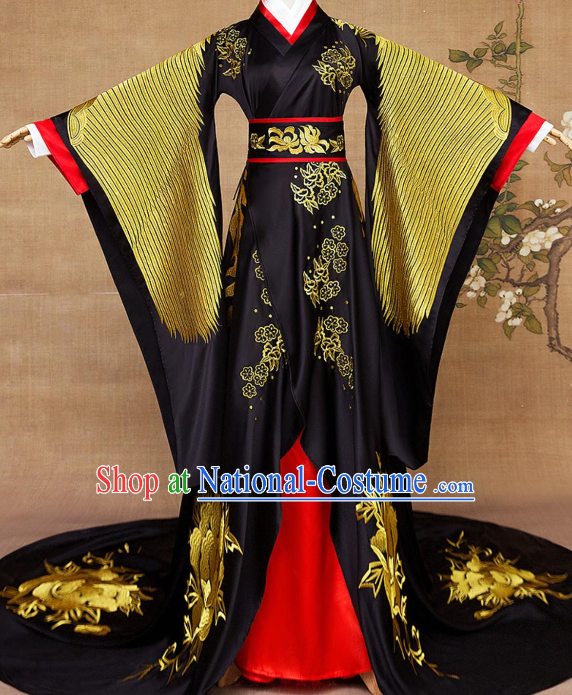 Ancient Chinese Empress Embroidered Phoenix Royal Clothing Complete Set