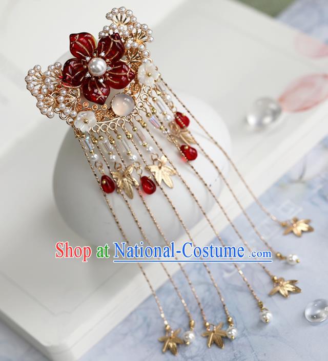 Chinese Traditional Hanfu Hair Accessories Ancient Princess Tassel Hair Claws Hairpins for Women