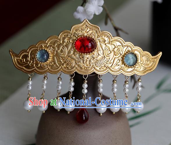 Chinese Traditional Hanfu Hair Accessories Ancient Princess Tassel Hairpins Hair Crown for Women