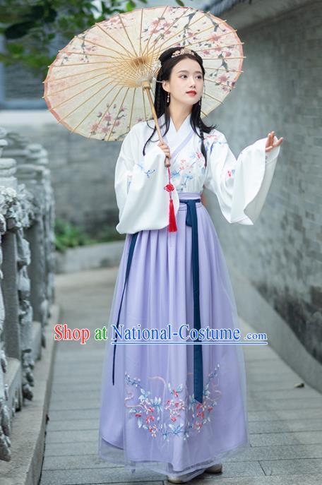 Chinese Traditional Ming Dynasty Aristocratic Lady Historical Costume Ancient Peri Hanfu Dress for Women