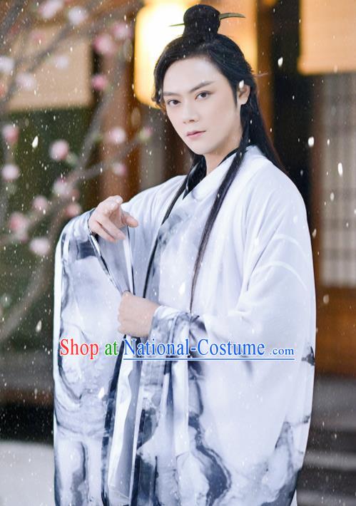 Traditional Chinese Ancient Nobility Childe Hanfu Clothing Jin Dynasty Swordsmen Historical Costume for Men