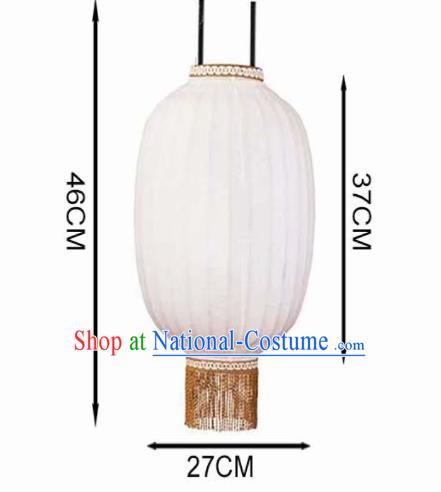 Chinese Traditional Handmade Lantern Bamboo Weaving 16 Inch White Lampbrella Palace Lanterns