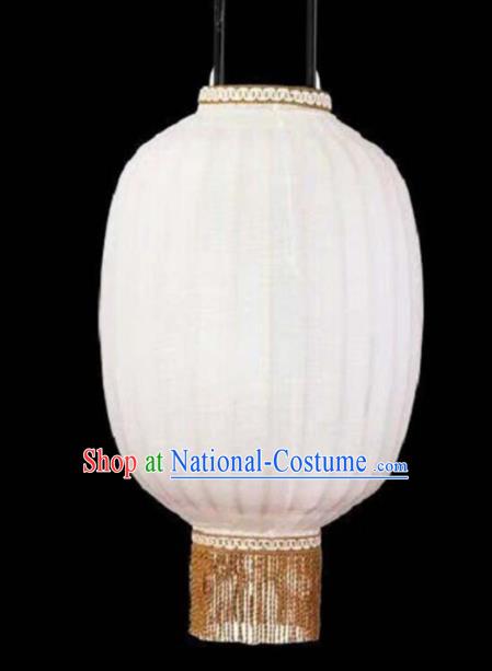 Chinese Traditional Handmade Lantern 22 Inch Bamboo Weaving White Lampbrella Palace Lanterns