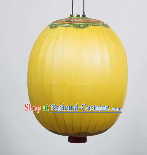 Chinese Traditional Palace Lantern Handmade Yellow New Year Lanterns