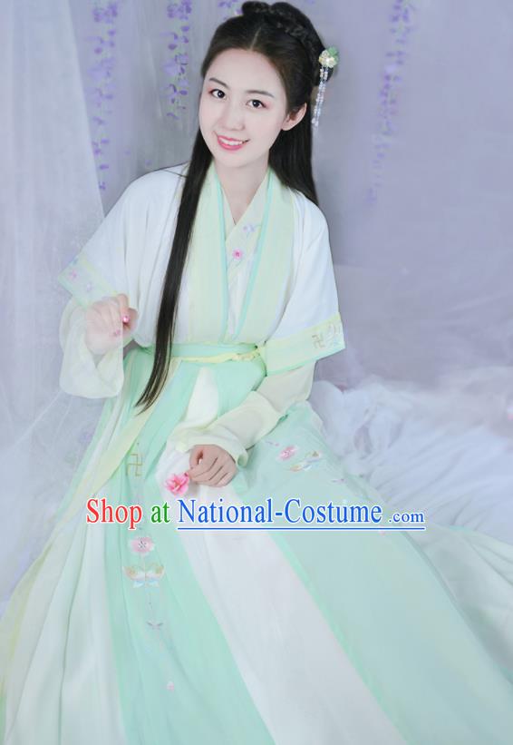 Chinese Ancient Peri Traditional Hanfu Dress Song Dynasty Aristocratic Lady Historical Costume for Women