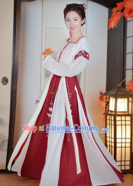 Chinese Ancient Palace Dance Traditional Hanfu Dress Tang Dynasty Aristocratic Lady Historical Costume for Women