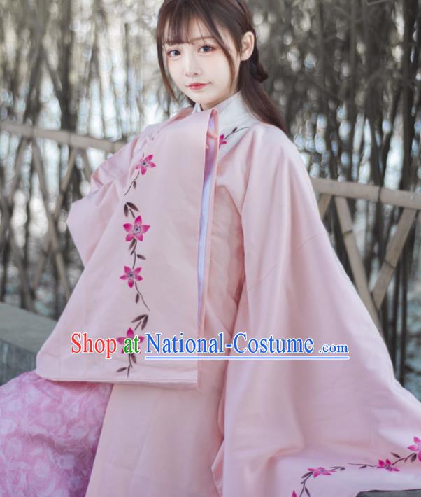 Chinese Ancient Ming Dynasty Aristocratic Lady Hanfu Dress Traditional Historical Costume for Women