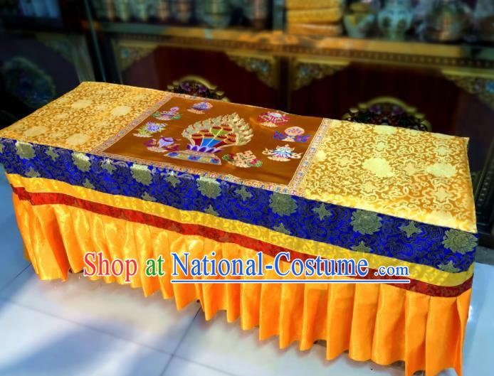 Chinese Traditional Buddhism Brocade Decoration Vajrayana Buddhist Altar Table Cloth