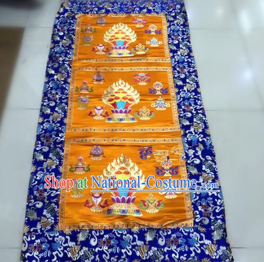 Chinese Traditional Buddhism Golden Brocade Decoration Vajrayana Buddhist Altar Table Cloth