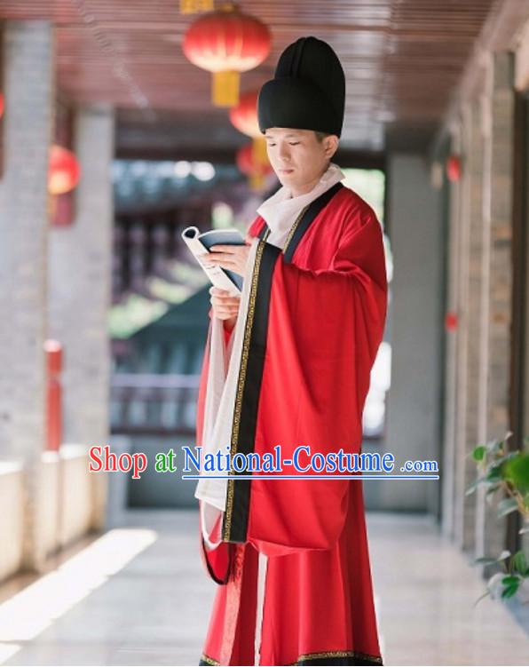 Tang Dynasty Wedding Dresses and Hat for Bridegroom