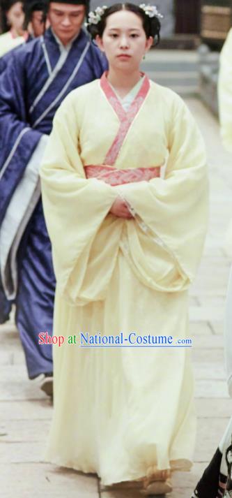 Drama Queen Dugu Chinese Traditional Ancient Sui Dynasty Court Maid Embroidered Historical Costume for Women