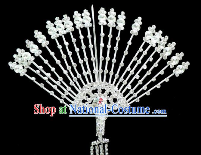 Chinese Ancient Princess Crystal Hairpins Traditional Peking Opera Artiste Headwear for Women