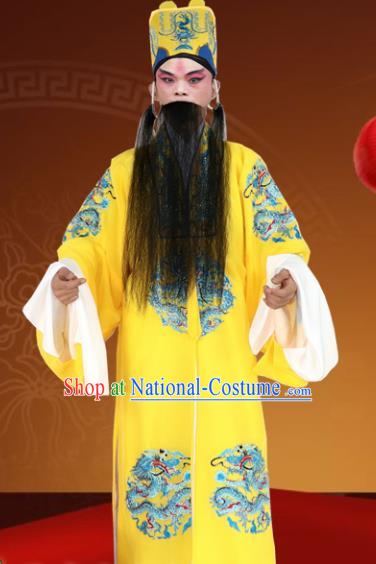 Chinese Ancient Emperor Embroidered Red Robe Traditional Peking Opera King Costume for Men