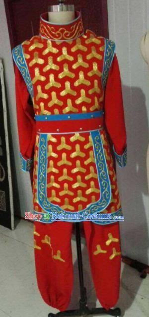 Chinese Beijing Opera Red Clothing Traditional Sichuan Opera Face Changing Costume for Men