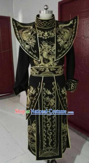 Chinese Beijing Opera Black Clothing Traditional Sichuan Opera Face Changing Costume for Men