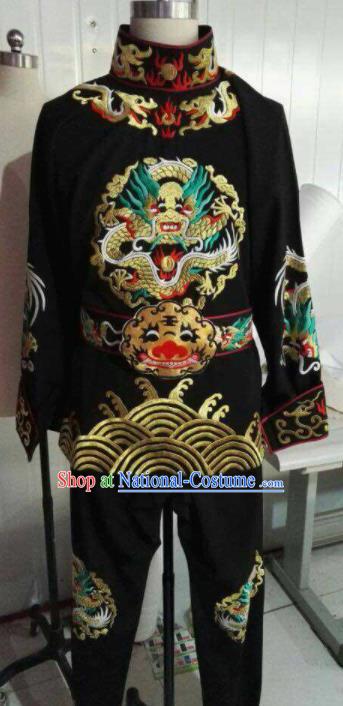 Chinese Beijing Opera Black Clothing Traditional Sichuan Opera Face Changing Costume for Men