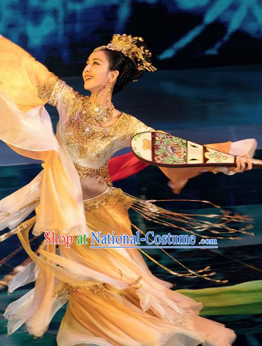 Traditional Chinese Dunhuang Flying Dance Hanfu Dress Spring Festival Gala Ancient Peri Replica Costume for Women