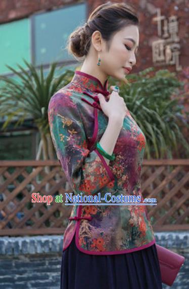 Chinese Traditional Tang Suit Upper Outer Garment Qipao Dress Blouse National Costume for Women