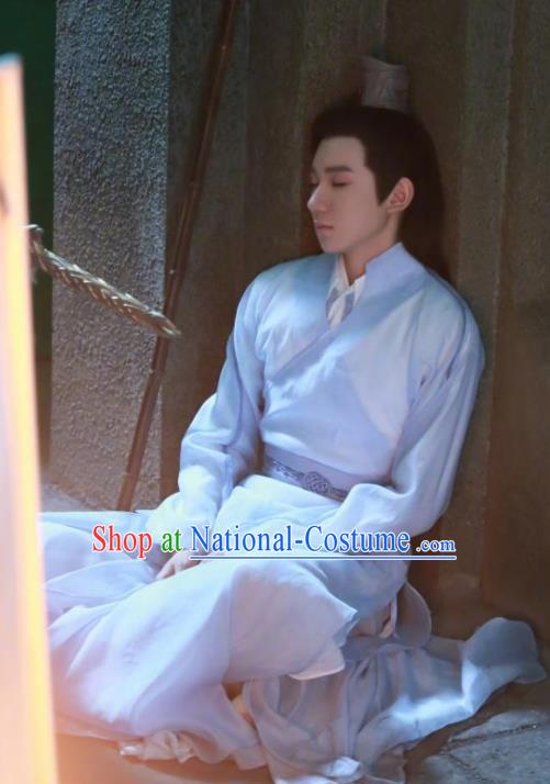 Traditional Chinese Drama Young Swordsman Hanfu Clothing Ancient Knight Replica Costume for Men