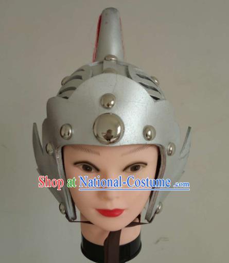 Chinese Traditional Beijing Opera Headwear Ancient Drama General Helmet for Men