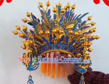 Chinese Traditional Beijing Opera Diva Headwear Ancient Imperial Concubine Phoenix Coronet for Women