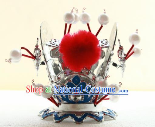 Chinese Traditional Beijing Opera Prince Headwear Ancient Swordsman Hairdo Crown for Men