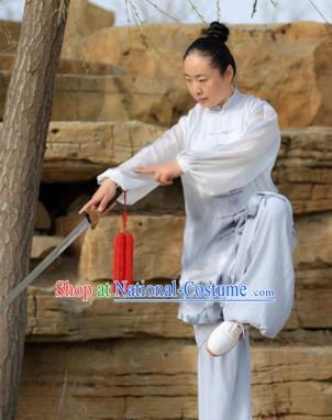 Chinese Traditional Kung Fu Costume Martial Arts Competition Tai Chi Ink Painting Clothing for Women