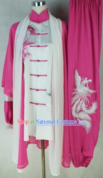 Chinese Traditional Kung Fu Costume Martial Arts Tai Chi Embroidered Phoenix Clothing for Women