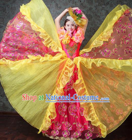 Chinese Traditional Spring Festival Gala Dance Costume Opening Dance Modern Dance Dress for Women