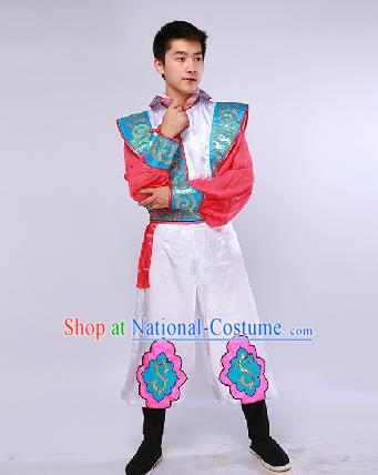 Chinese Traditional Ethnic Dance Costume Mongol Nationality Dance Stage Performance Clothing for Men