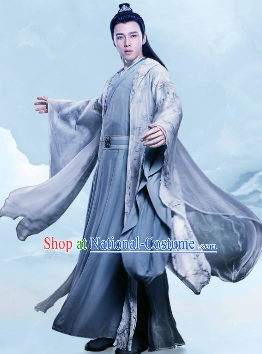 Chinese Ancient Drama Queen Dugu Sui Dynasty Royal Highness Yang Zan Historical Costume for Men