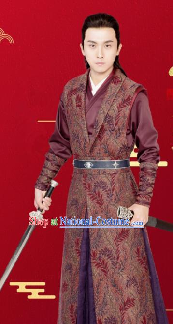 Drama Queen Dugu Chinese Ancient Northern and Southern Dynasties Swordsman Historical Costume for Men