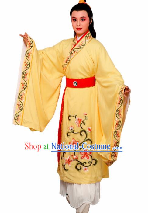 Chinese Traditional Peking Opera Nobility Childe Yellow Robe Beijing Opera Niche Costume for Men