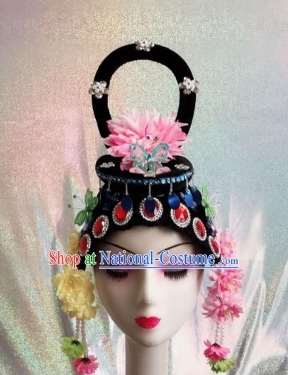 Chinese Traditional Beijing Opera Princess Wigs and Hairpins Peking Opera Peri Hair Accessories for Women