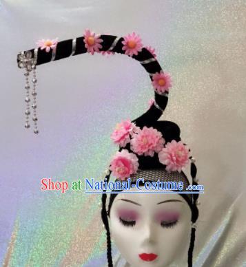 Chinese Traditional Beijing Opera Young Lady Wigs and Hairpins Peking Opera Peri Hair Accessories for Women