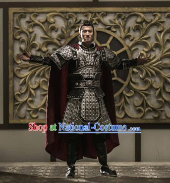 Drama Queen Dugu Chinese Ancient Sui Dynasty General Historical Costume Body Armour for Men