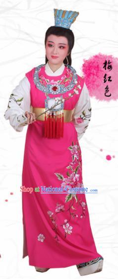 Chinese Traditional Peking Opera Jia Baoyu Embroidered Rosy Robe Beijing Opera Niche Costume for Men