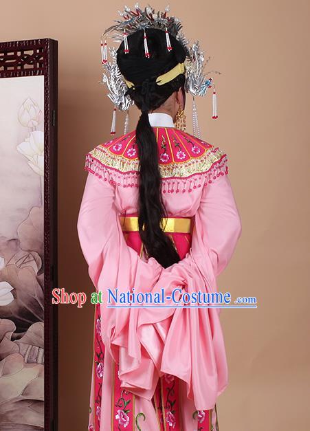 Chinese Traditional Shaoxing Opera Princess Pink Dress Beijing Opera Hua Dan Embroidered Costume for Women