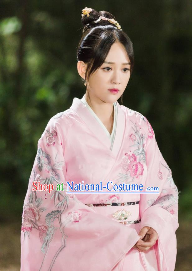 Chinese Drama Queen Dugu Ancient Sui Dynasty Empress Historical Costume and Headpiece for Women